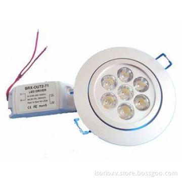 High Power Indoor 220V / 7W 6000 - 6500K Led Recessed Down